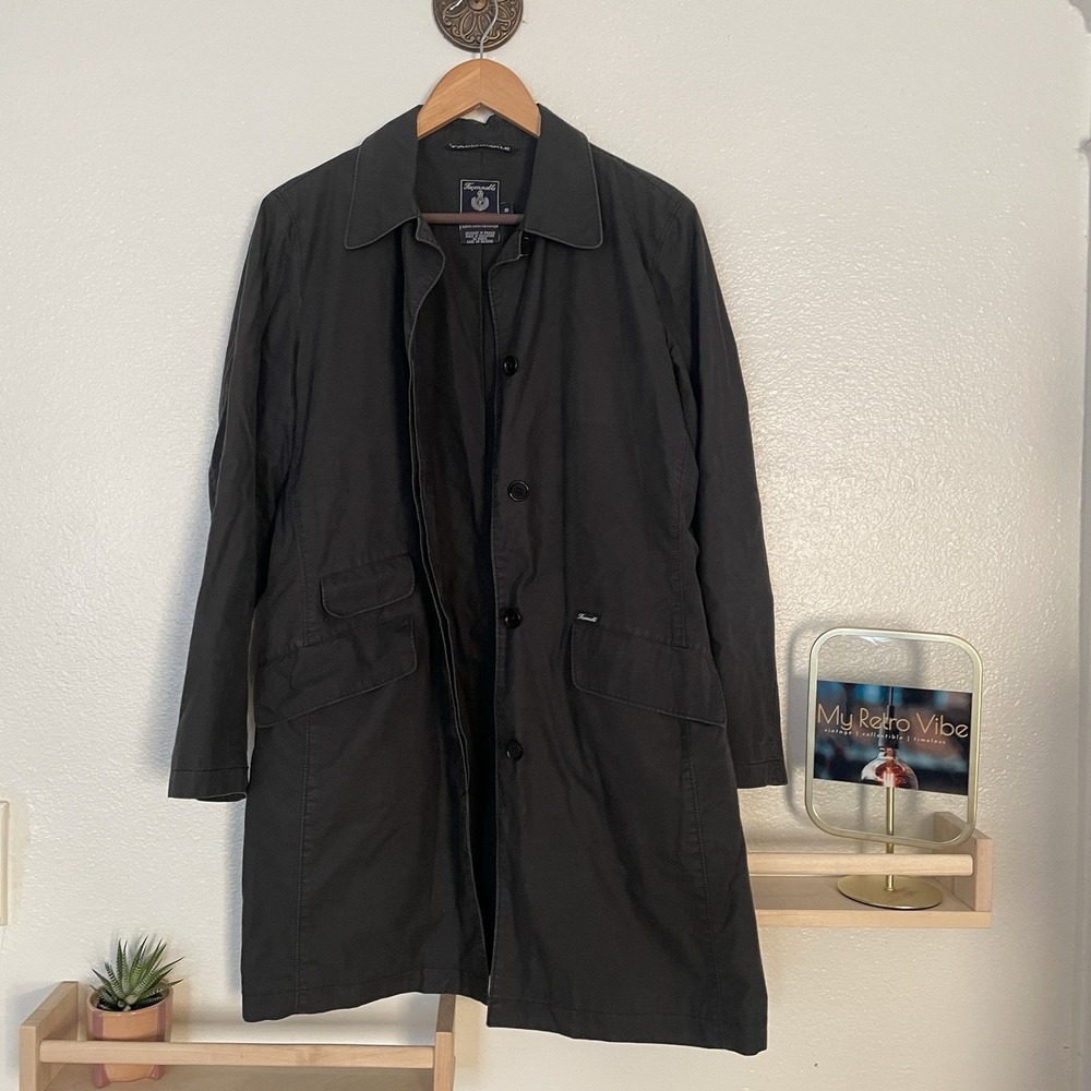 FACONNABLE Facorain Belted Water-Resistant Rain Jacket Trench Coat Size‎ Small
